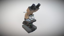 Binocular Microscope microscope, lab, laboratory, bio, science, unity, unity3d, gameasset
