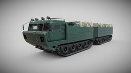 DT-10 truck, soviet, heavy, apocalypse, printable, atv, military-vehicle, allterrain, ussr-military, unity, vehicle, gameasset, gameready, snowrunner, dt-10