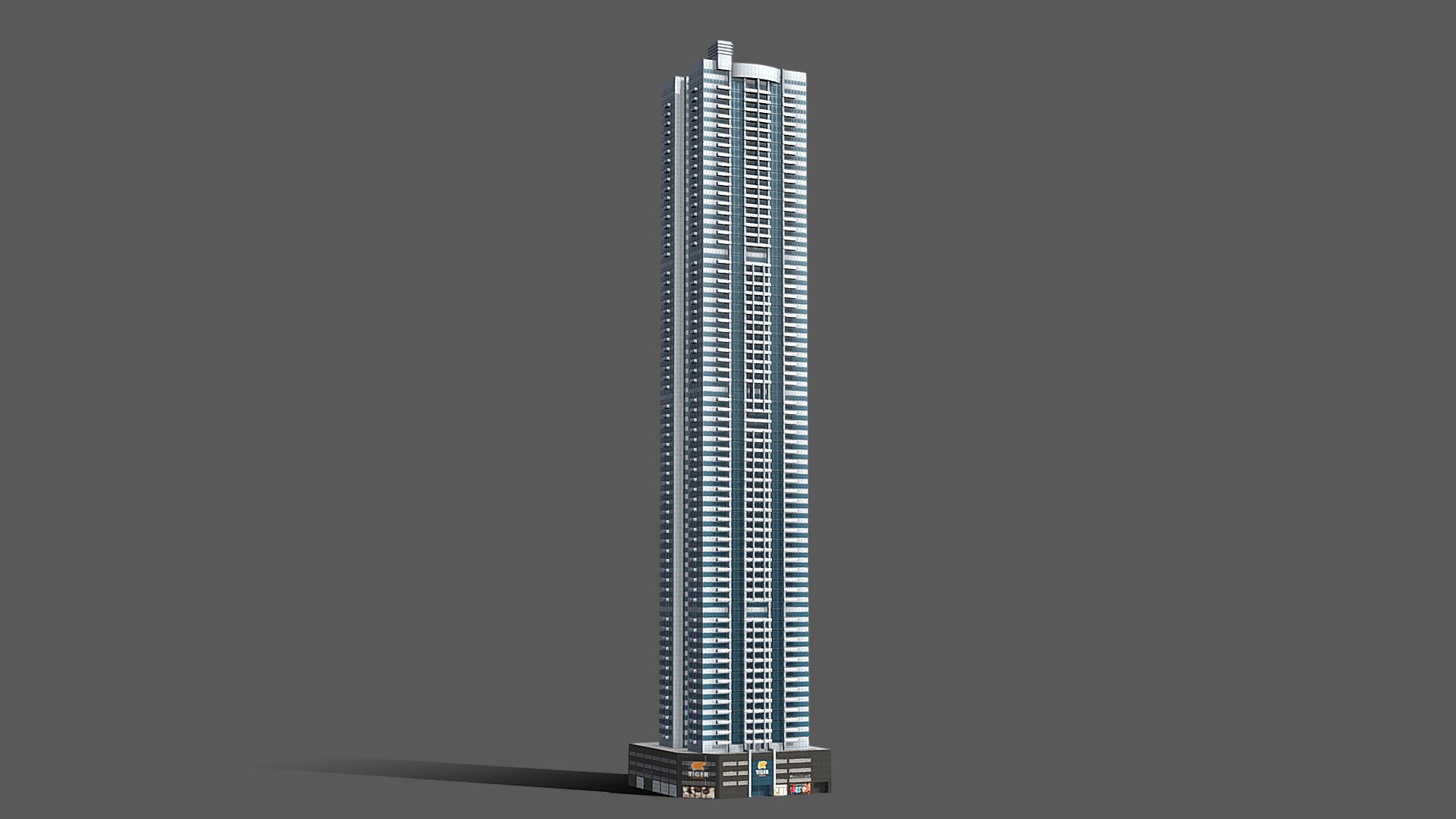 Tiger Tower - Dubai marina - Buy Royalty Free 3D model by 1Quad (@1.Quad) 3d model