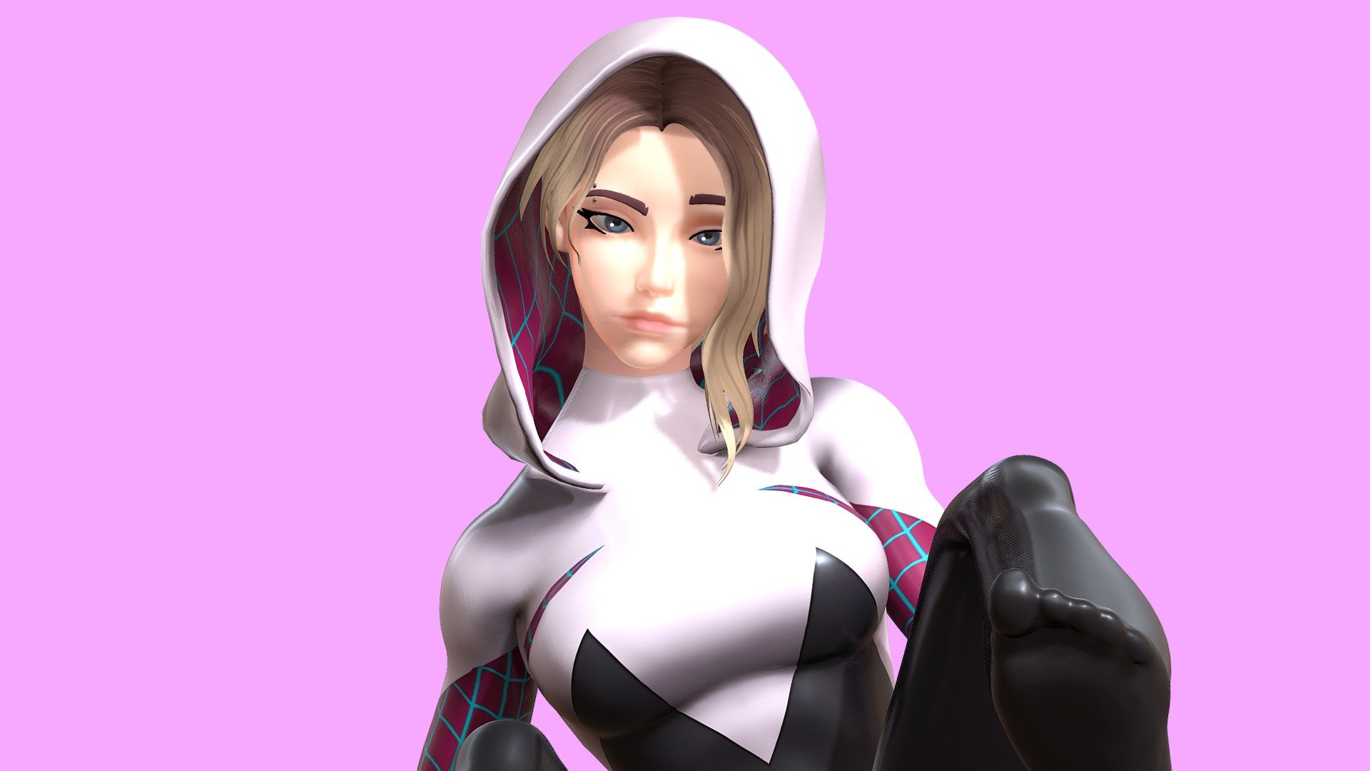 I made Gwen Stacy the spider woman from Spiderman across the spider verse
Using blender only!
Welcome to visit my personal Instagram:https://www.instagram.com/yuan.3d/ My youtube channel:https://www.youtube.com/channel/UCD_MdaESBe9Ya0tXQv6SuGw - Gwen Stacy the spider woman - 3D model by NiL_3D (@NiL.3d) 3d model