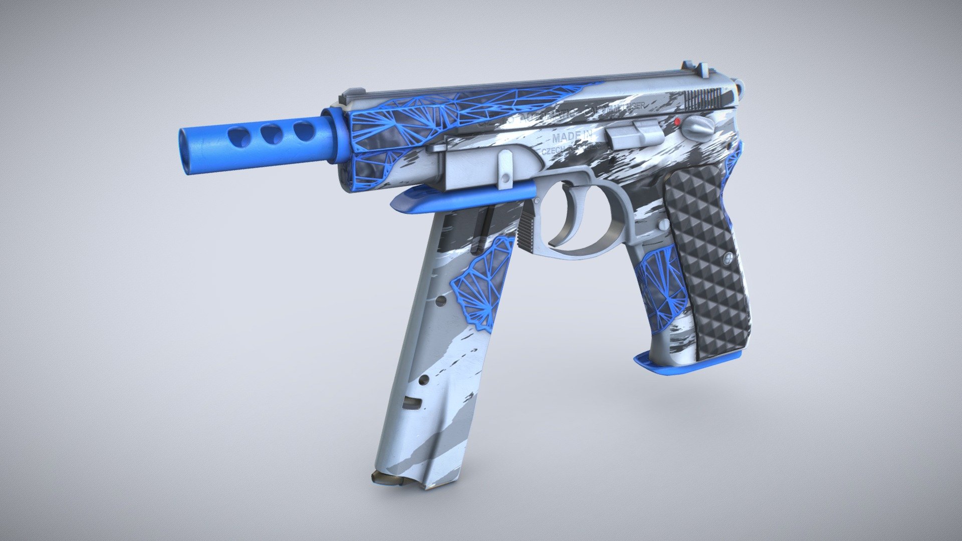 Weapon skin for Counter-Strike: Global Offensive - CZ75-Auto / Patched - 3D model by G-99Factory (@ViktorMishin) 3d model
