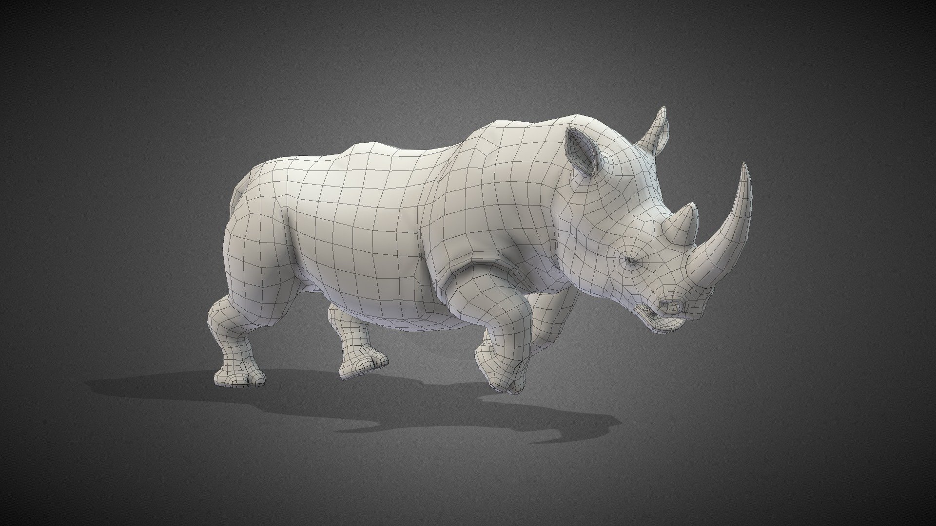 A advanced quadruped rigged, clean topology rhinoceros base mesh to help increase your productivity! 
A good base mesh allows you to save time with foundation of any good sculpt, good proportions, clean topology and clean paint weight.

Update Log:




Fix Rig UI didn’t display on Blender Version 4.x.

Features:




Full rigged for Blender

Clean topology

100% Quad polygon

Subdivision ready

Low polygon count(Faces:3,656 | Tris:7,264 | Verts:3,644)

Not Include:




UV Unwrapped

Texture
 - Rhinoceros Base Mesh - Buy Royalty Free 3D model by menglow 3d model