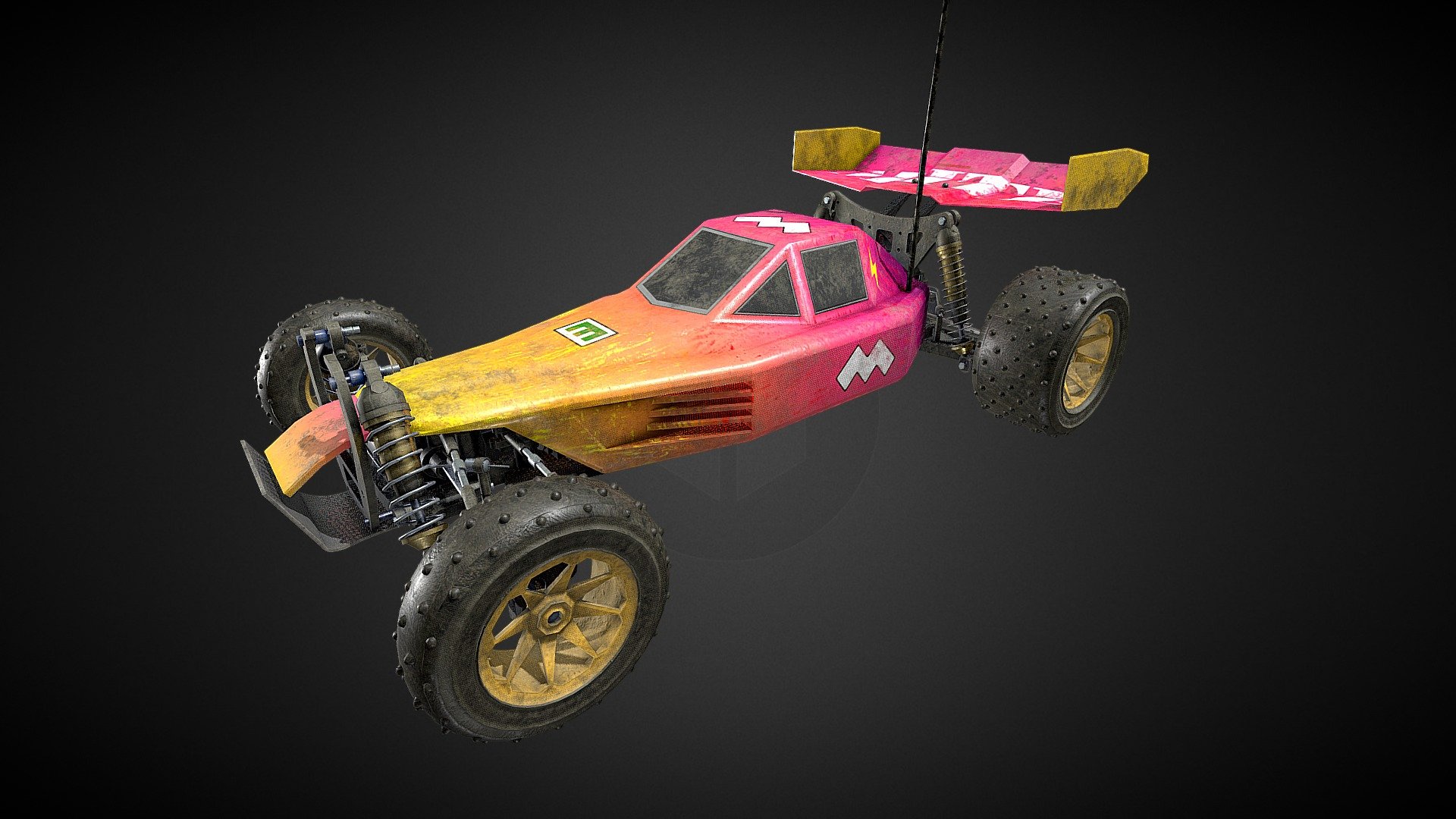 Tribute to the old-school RC car game Re-volt.
Modelled in 3dsmax
Textured in Substance Painter - Re-volt Dusty mite (Dusty) - 3D model by dworak92 3d model