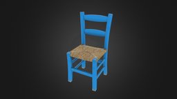 Greek wood chair 