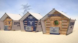 Beach Bar cutwater bar, custom, wooden, cabin, sand, summer, beer, beachhouse, beach, cabinet, instagram, wooden-house, house, wood, stylized, interior