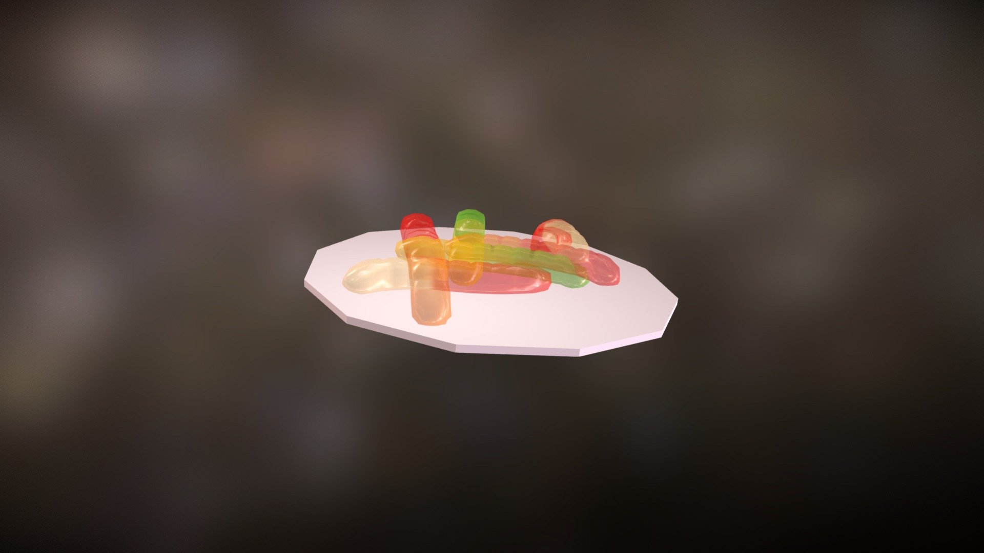 Gummy worms - 3D model by Nicole "CmdrSpaceCat" Rusk (@cmdrspacecat) 3d model