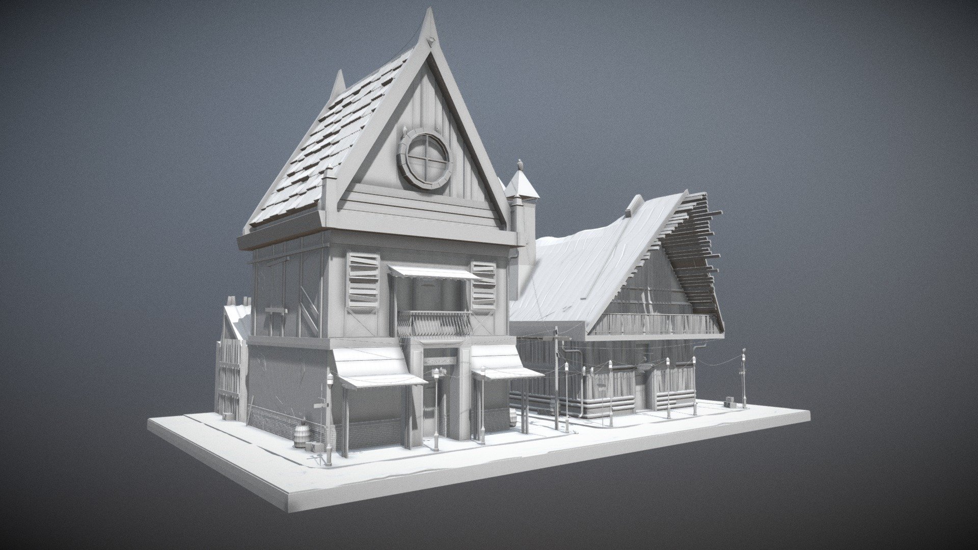 Hi)
First work, and  soon will be more and better))
Thank) - Old House - Download Free 3D model by AndriiPush 3d model