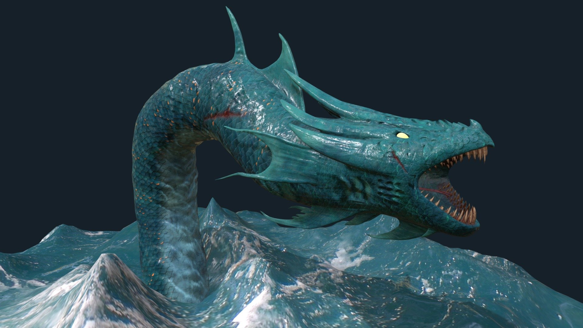 Behold the mighty Leviathan, the sea dragon ready to eat you like a fish!

Modeled/sculpted in Blender and textured in Substance Painter 3d model