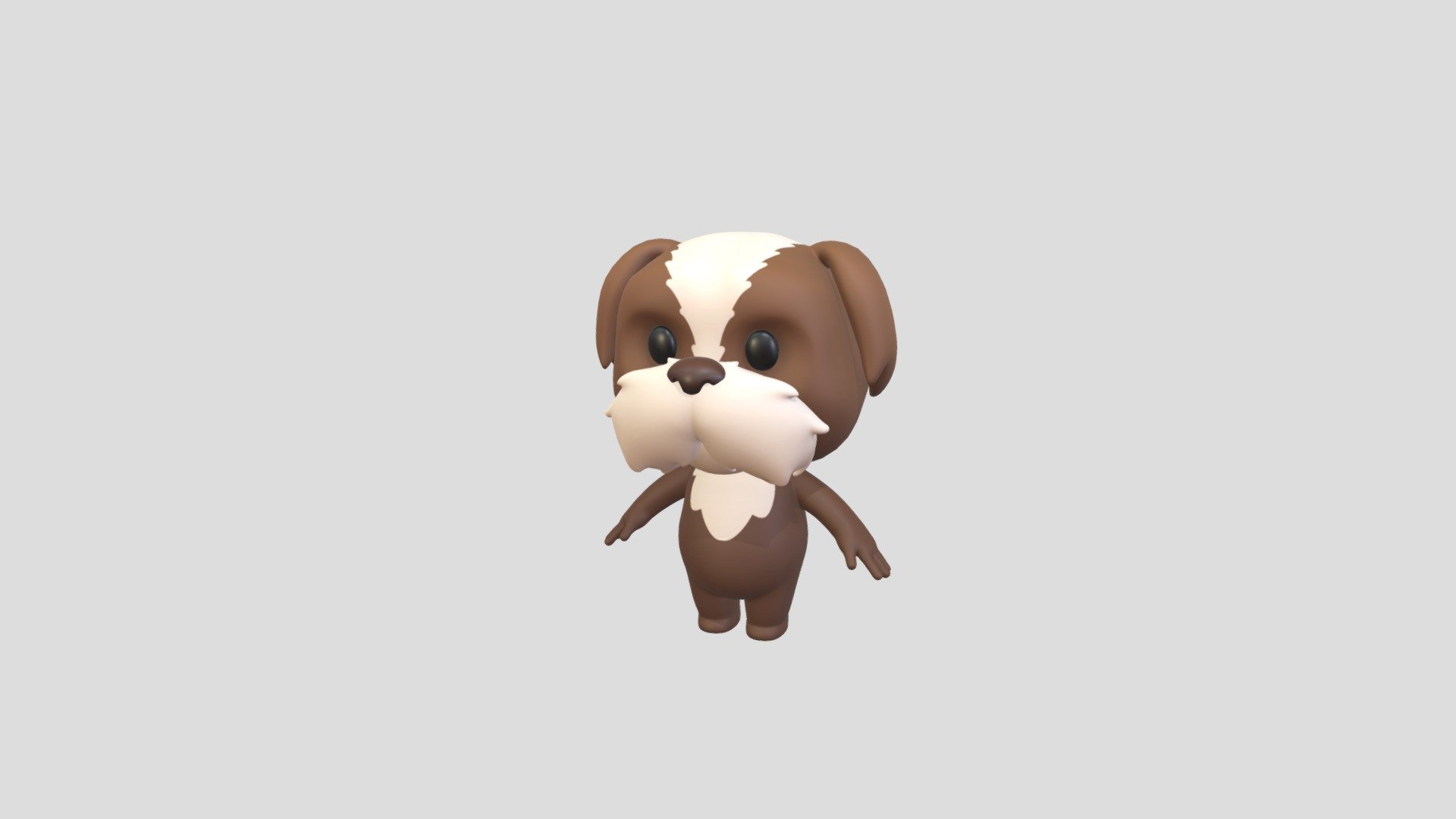 Shih Tzu Dog Character 3d model.      
    


File Format      
 
- 3ds max 2023  
 
- FBX  
 
- OBJ  
    


Clean topology    

No Rig                          

Non-overlapping unwrapped UVs        
 


PNG texture               

2048x2048                


- Base Color                        

- Roughness                         



5,298 polygons                          

5,360 vertexs                          
 - Character199 Shih Tzu Dog - Buy Royalty Free 3D model by BaluCG 3d model