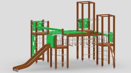 Lappset Motoric Track 01 tower, frame, bench, set, children, child, gym, out, indoor, slide, equipment, collection, play, site, vr, park, ar, exercise, mushrooms, outdoor, climber, playground, training, rubber, activity, carousel, beam, balance, game, 3d, sport, door