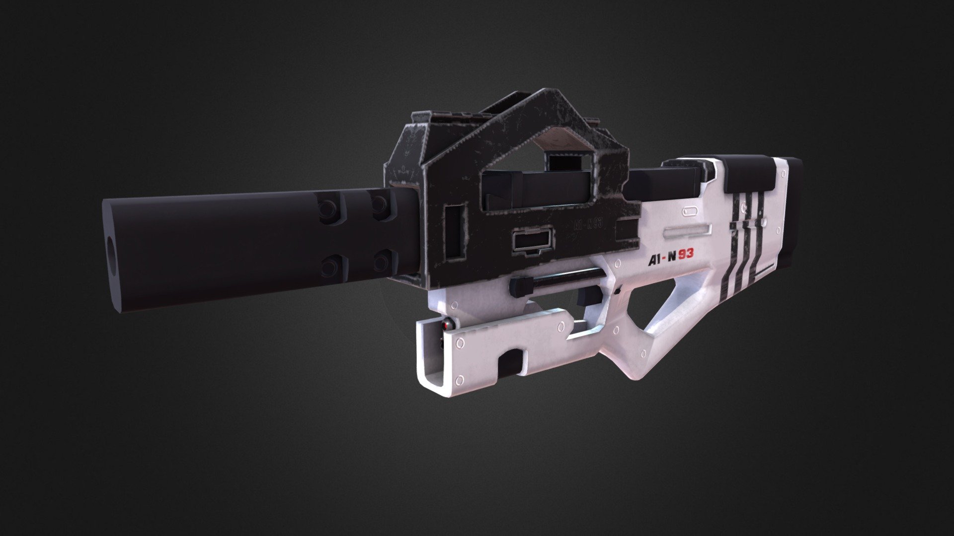 The A1-N93 it's a suppressed sort of a futuristic variation of the well known P90, for a game (at the time paused ) called Swarm.
it has less than 6k poly as my lead artist indicated me for the project.

http://www.indiedb.com/games/swarm - A1-N93 - Buy Royalty Free 3D model by Reset (@Reset6) 3d model