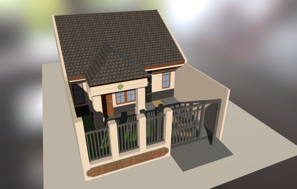 Rumah 1 lantai minimalis - 3D model by bennisanjaya 3d model