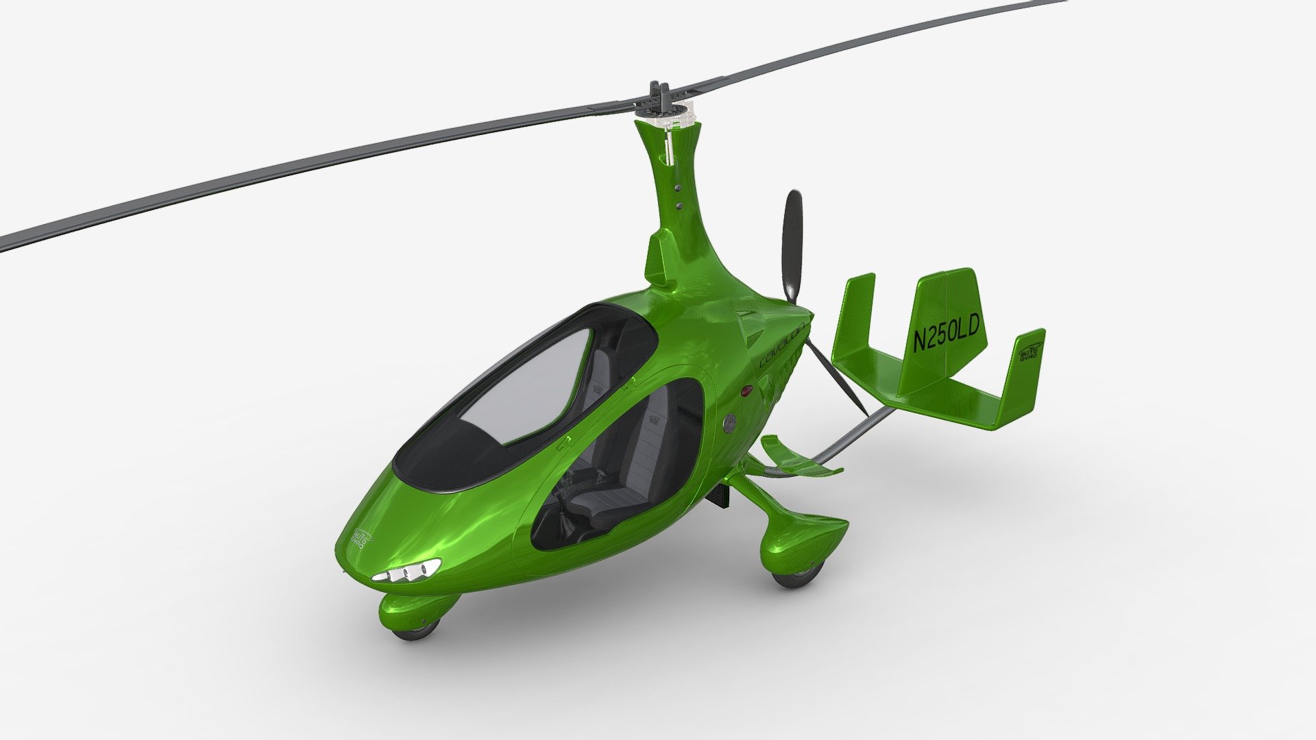 Gyroplane Autogiro Cavalon Green - Buy Royalty Free 3D model by HQ3DMOD (@AivisAstics) 3d model