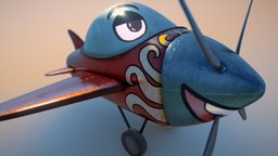 Airplane Cartoon airplane, character, cartoon, characterdesign