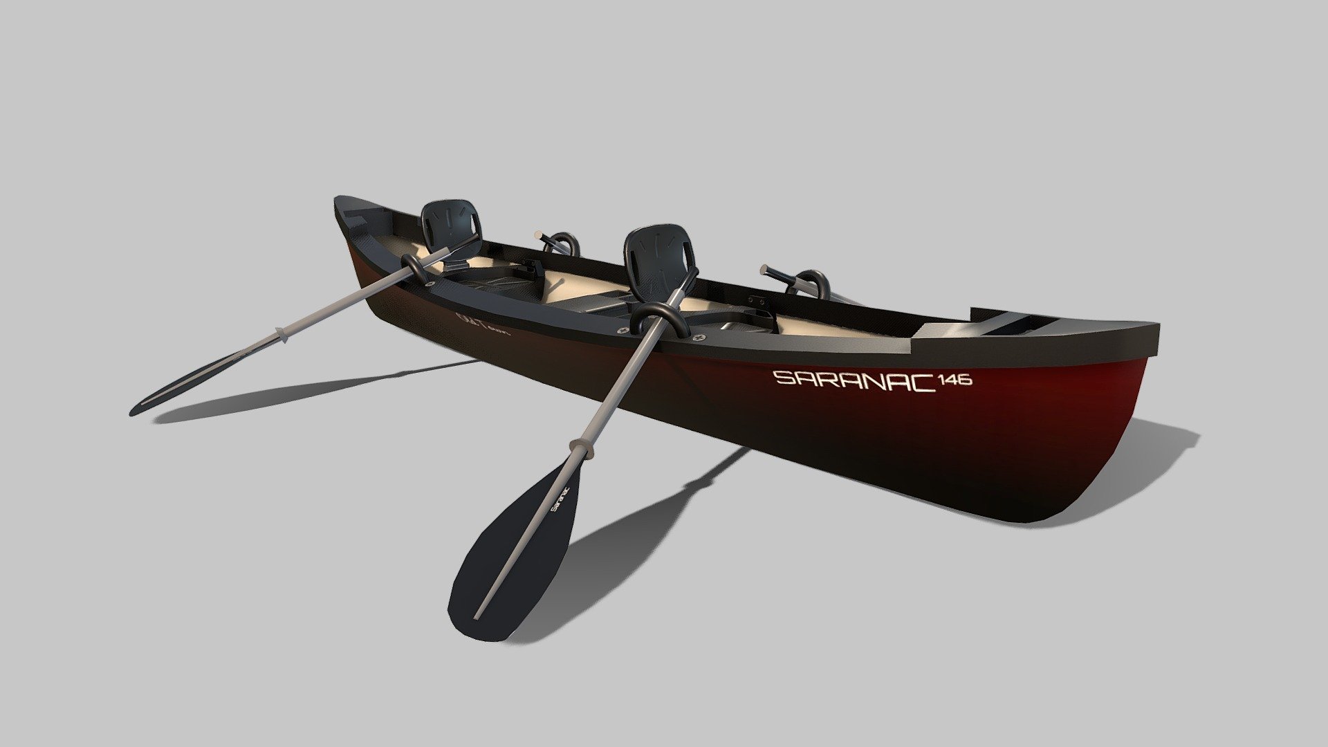 Modelling in Blender
Painting in Substance Painter
 - Saranac 146 - Red / OldTown Canoe - Download Free 3D model by gozdemrl 3d model