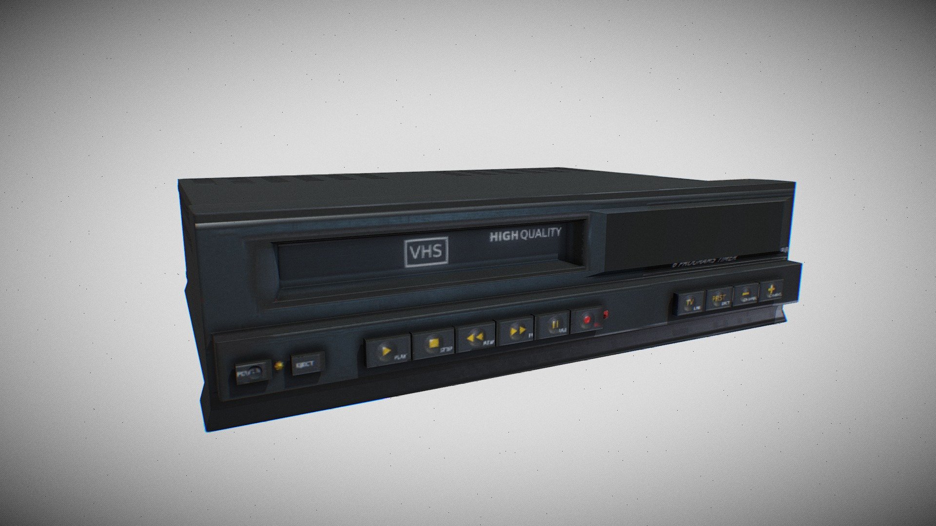 A VHS player model I made for a horror game that I am currently working on. Suitable for any game engine 3d model