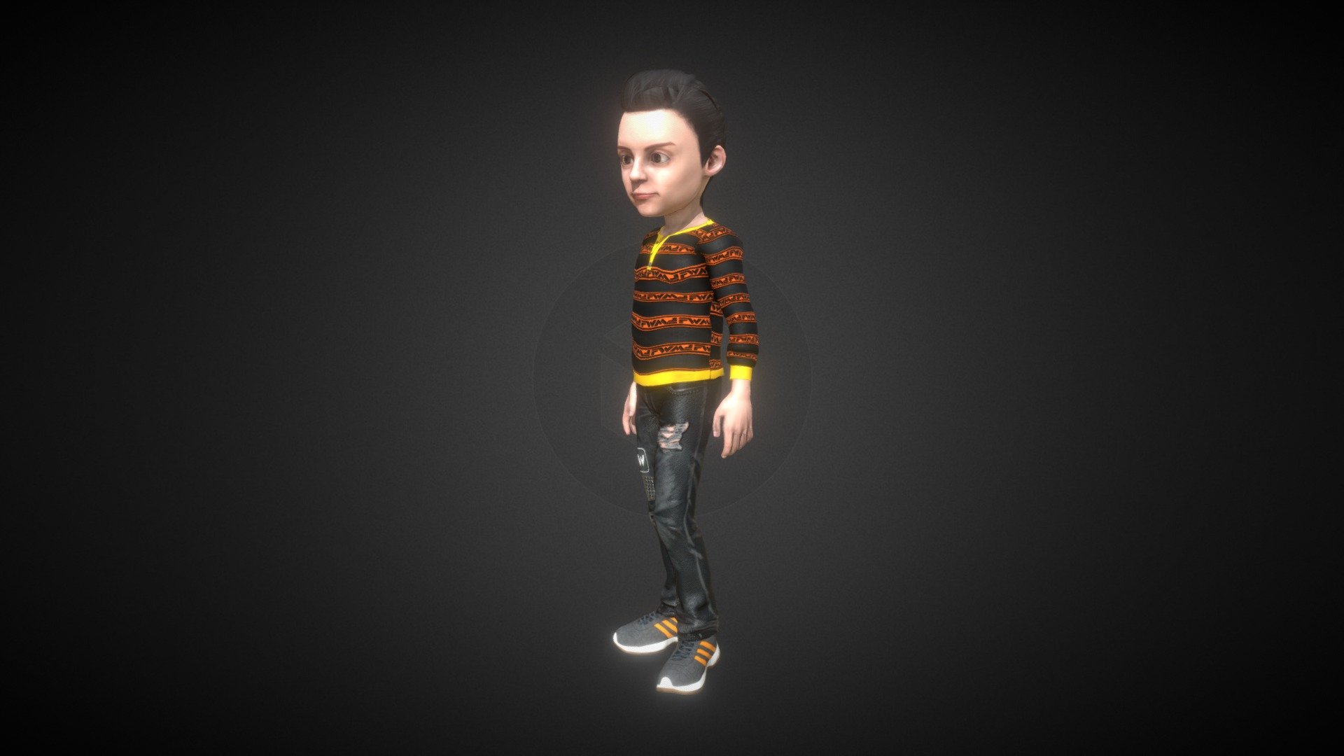 Character Mascot FW Boy Toon - Character Mascot FW Boy Toon - Download Free 3D model by Natapol 3d model