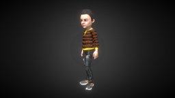 Character Mascot FW Boy Toon rigged-and-animation, free, download