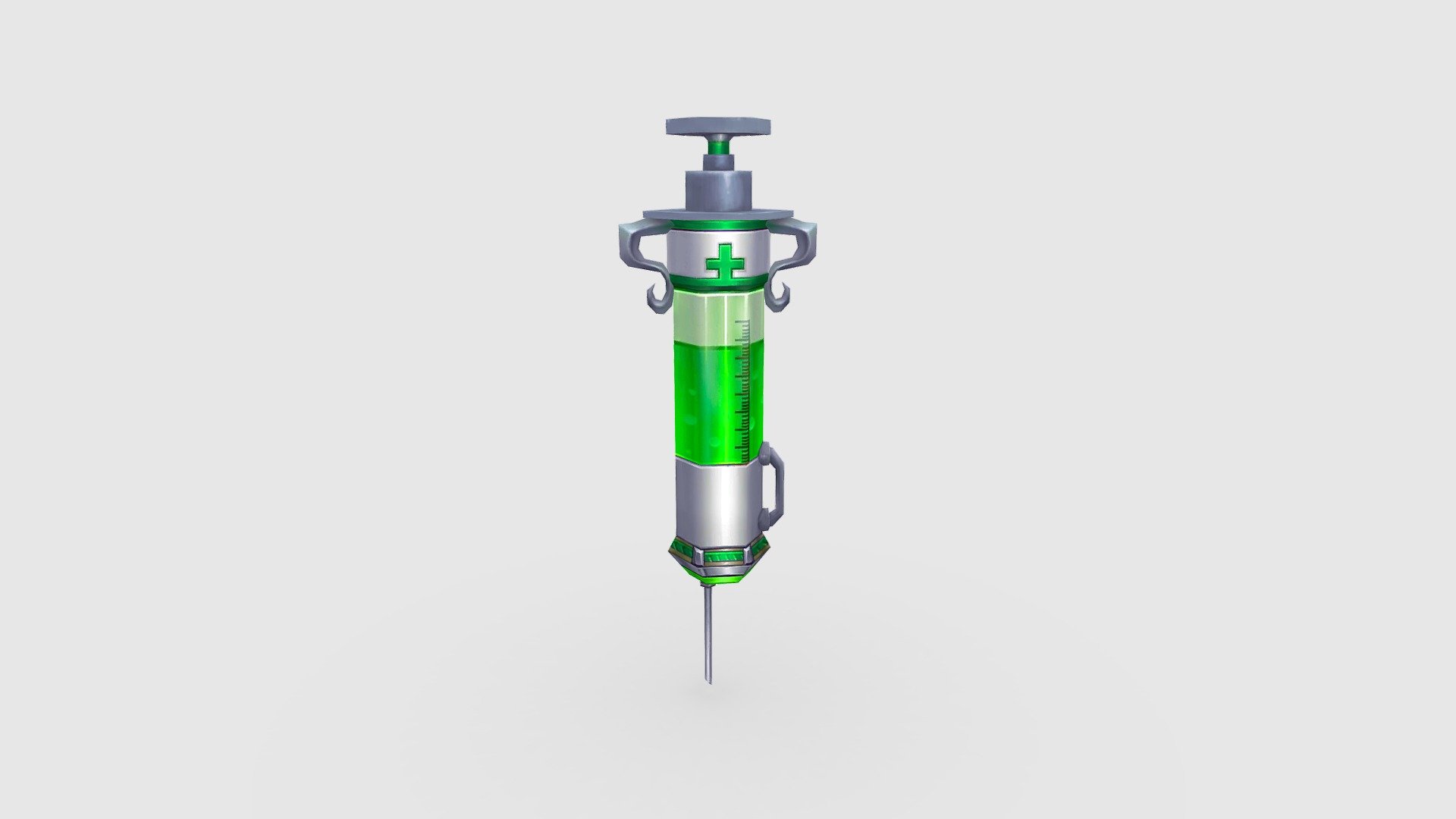 Cartoon syringe - green Low-poly 3D model - Cartoon syringe - green - 3D model by ler_cartoon (@lerrrrr) 3d model