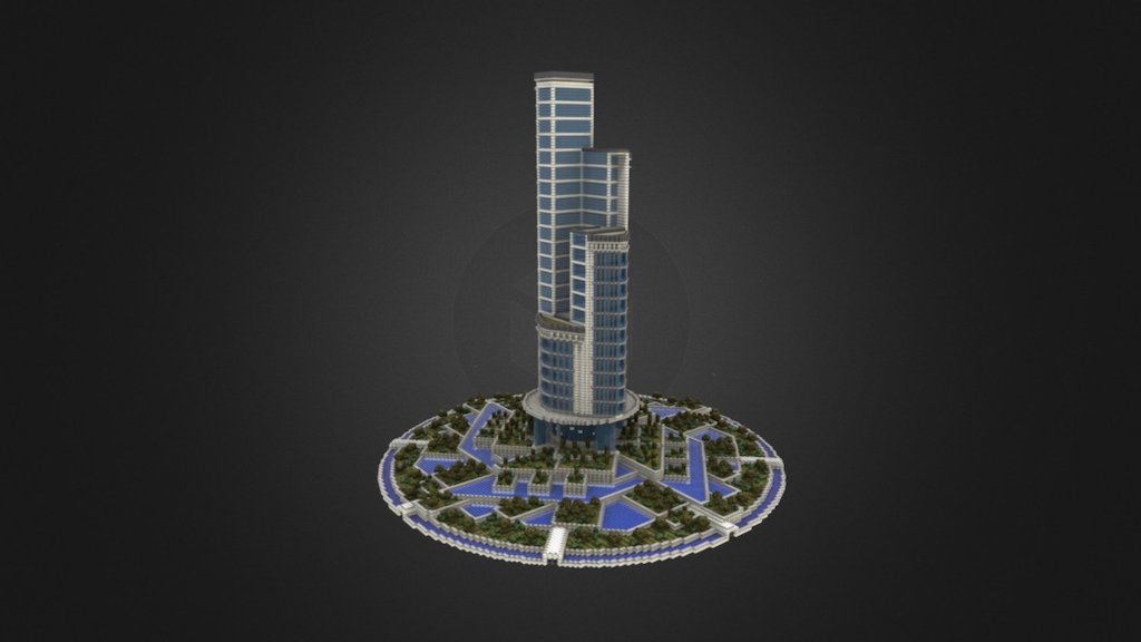 This is a futuristic skyscraper inspired from the Anno series. It is meant to be a ecological building with solar energy and lots of green areas. Visit the PMC post for more details and pictures: http://www.planetminecraft.com/project/anno-2070&mdash;residential-skyscraper/ - Anno 2205 - Futuristic Skyscraper - 3D model by Ervin3D 3d model