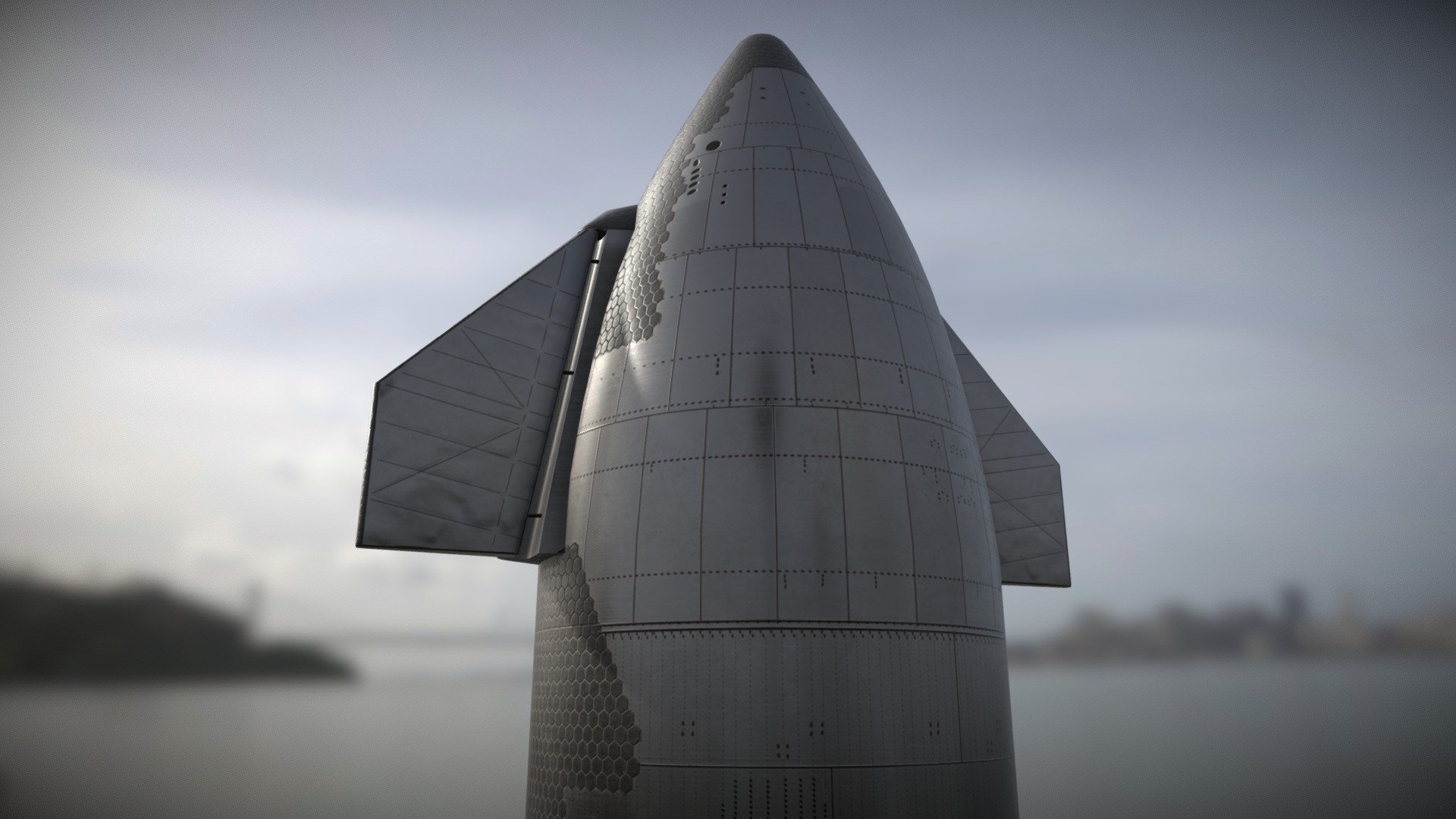 Reproduction of SpaceX's Starship S20 prototype related to an ambitious project of recreating Starbase launch site. Also working on an orbital flight animation for my @actuspacex news account.

This is a model optimized for real time rendering with 4k textures.

Modelized on 3ds Max
Textured with Substance 3D Painter / Designer - SpaceX's Starship 20 - Buy Royalty Free 3D model by maathislm 3d model