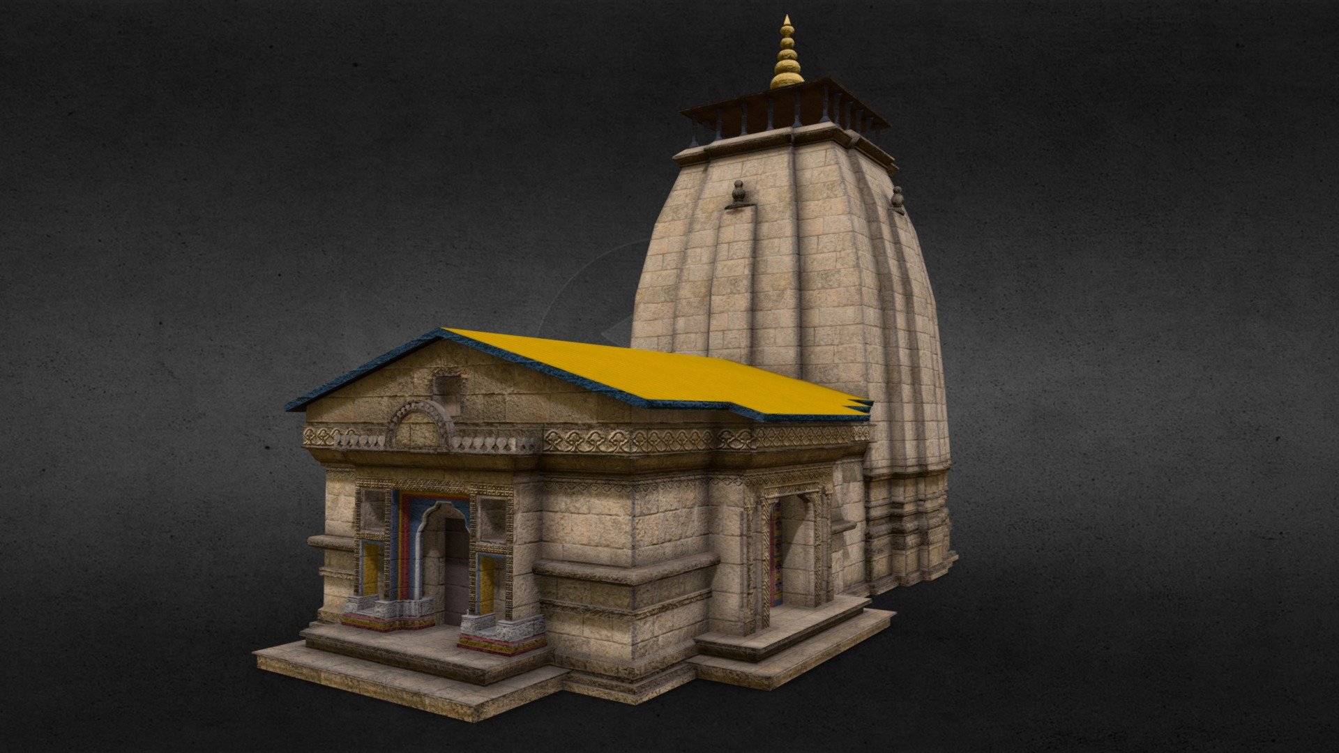 This is kedarnath temple in India. This model is game ready and has 8096x8096 textures. let me know what you think - Kedarnath Temple - 3D model by AgniStudios 3d model
