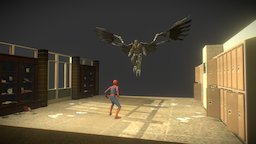 General Mills Spiderman Game school, reality, augmented, hallway, spiderman, vulture, blippar, 3dsmax