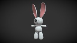 Rabbit plush / Conejo Peluche rabbit, bunny, cute, teddy, toy, personaje, conejo, peluche, gratis, furry, libre, tedy, tetrico, cartoon, asset, 3d, model, free, download