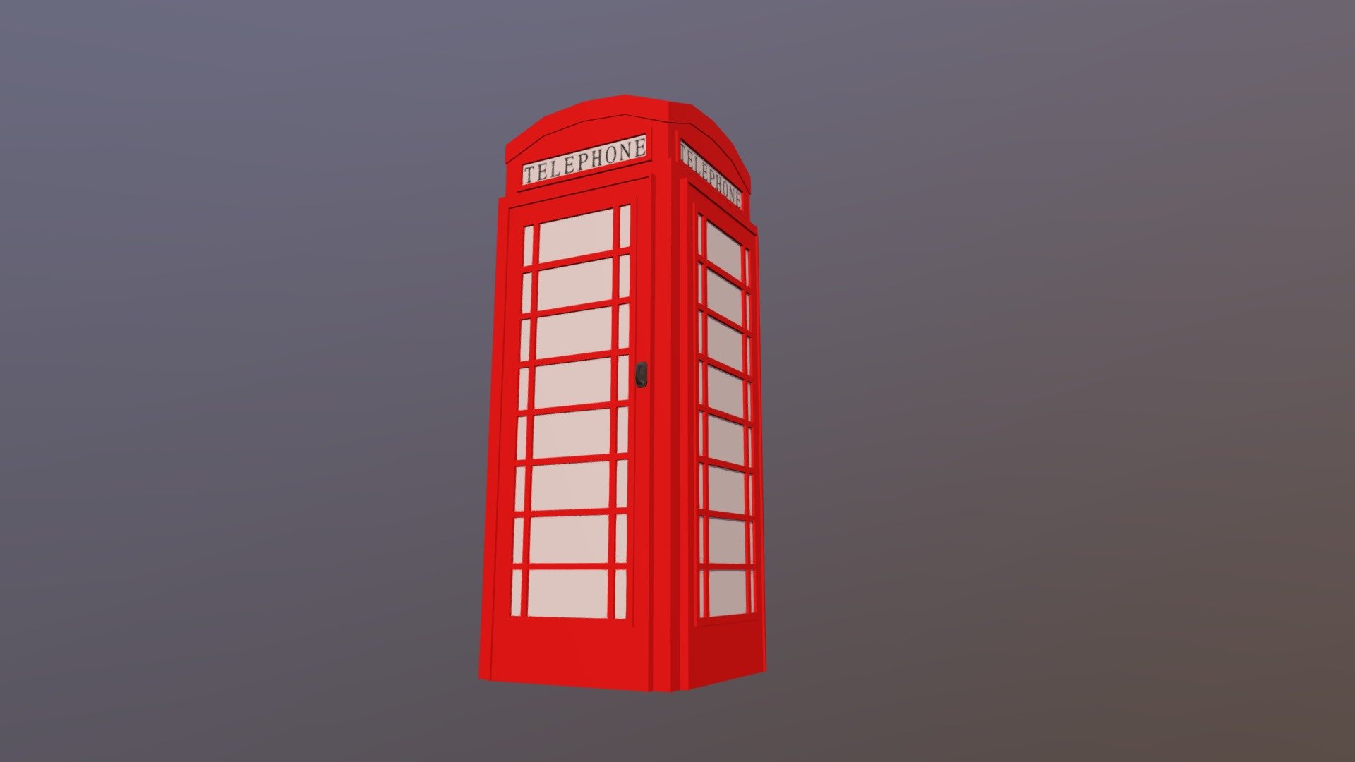 English Style Phone Booth. Modelled in Maya textured in Photoshop. Made in September 2017 3d model