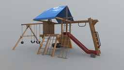 Playground Kids Games Exterior kids, games, boy, exterior, prop, unreal, slide, equipment, ready, swing, furniture, outdoor, playground, ue4, ue, playground-equipment, unity, asset, lowpoly, gameasset