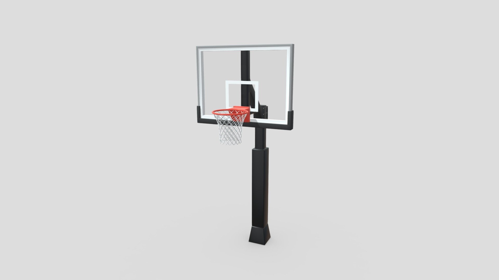 Basketball net 3D model that I made using Blender. It uses a simple mesh for the hoop, the backboard is rectangular, and there are supports on the back.

Features:




Model uses the metalness workflow and 4K PBR textures in PNG format

Includes transparent (for glass) and non-transparent diffuse textures

Includes optional roughness, gloss, and normal maps to add net mesh detail

Model has been manually UV unwrapped

Blend file includes pre-applied textures as well as camera setups and HDRi lighting

Model has been exported in 4 file formats (FBX, OBJ, GLTF/GLB, DAE/Collada)

Includes GLTF file type instructions and help document

Includes rendered images, wireframes, and extras

Included Textures:




AO, Diffuse, Diffuse(Alpha) Roughness, Gloss, Metallic, Normal, Transmission

UVLayout

The source file is uploaded in FBX format and is used for demonstration. In the additional file you will find all model exports and the textures that go along with them 3d model