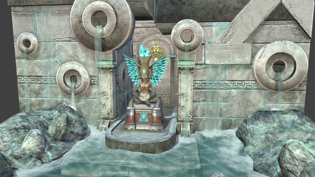 Water Temple - Water Temple Scene - 3D model by lazaro_diaz 3d model