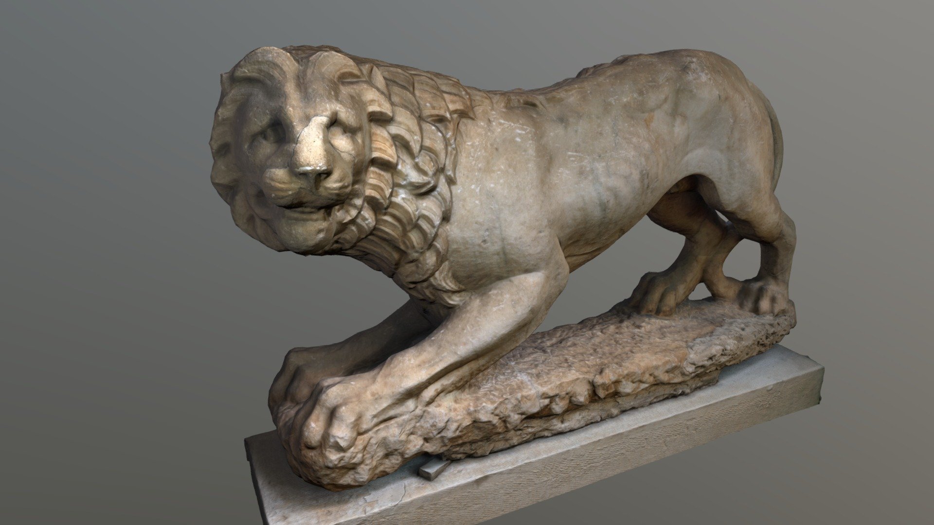 Funerary lion, Archeological Museum of Greece - 3D model by Andrej Boleslavský (@AndrejBoleslavsky) 3d model