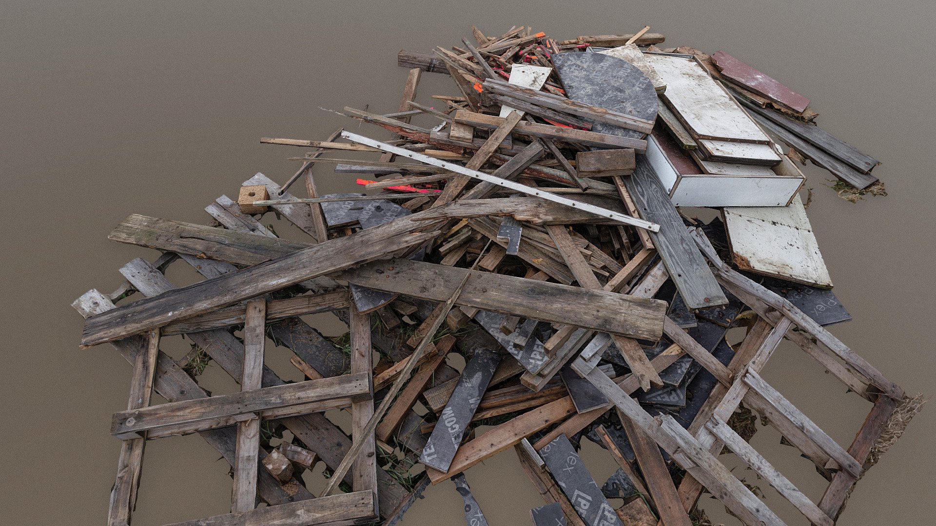 Waste construction wood lumber debris from appartment reconstruction building work, construction demolition ruin house wall board junk pieces 

Created in RealityCapture by Capturing Reality 

photogrammetry scan (250x24MP), 3x8K textures + HD Normals

Consider buying me a coffee https://www.buymeacoffee.com/matousekfoto - Waste construction wood - Download Free 3D model by matousekfoto 3d model