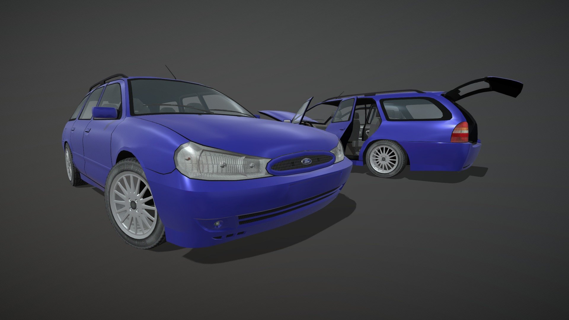 The Ford Mondeo Mk2 ST200 i made from scratch using blueprints and images for NFS ProStreet Pepega Edition.

It was the second car i made for the mod and the most challenging one i had to make.

Of course its not perfect, the model had some major changes over time including a whole overhaul of it because some proportions were off in many spots.

I tried my best in doing it as accurate as possible and im very happy with the final result.

And of course you car drive it and upgrade it in the mod!

I really recomment playing the mod because my friends put a lot of effort into it and they deserve it.

You can get the mod here:

https://pepegamod.com/pepega-download/

Special Thanks for:

-Pepega Team for giving me a chance and of course for being the best dudes i ever met,

-Marf, Ekskalibur12, and my other great friends for their support,

-And of course You for playing the mod and enjoying the work me and my friends did 3d model