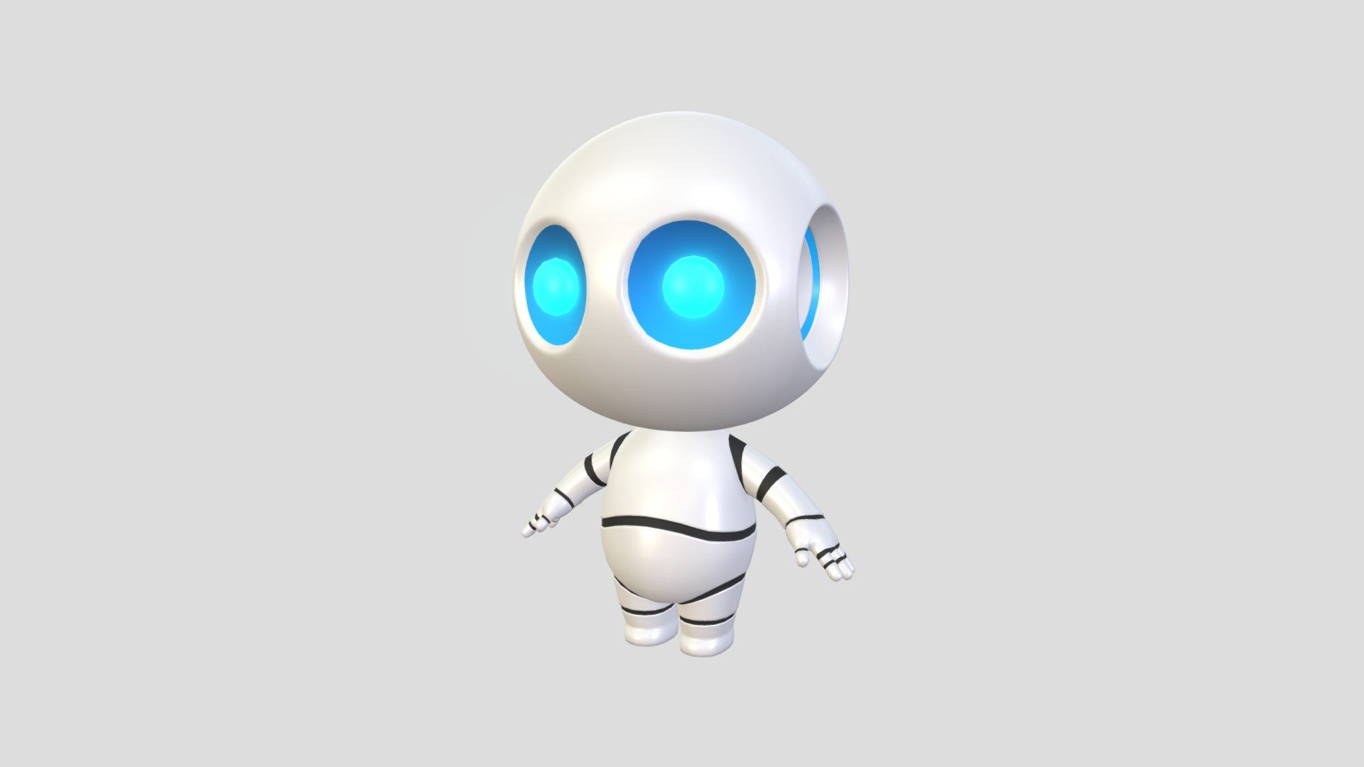 Robot Character 3d model.      
    


File Format      
 
- 3ds max 2021  
 
- FBX  
 
- OBJ  
    


Clean topology    

No Rig                          

Non-overlapping unwrapped UVs        
 


PNG texture               

2048x2048                


- Base Color                        

- Roughness                         



9,854 polygons                          

9,868 vertexs                          
 - Character090 Robot - Buy Royalty Free 3D model by BaluCG 3d model