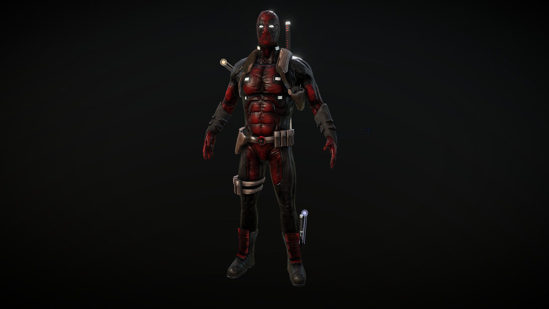 An old deadpool model I did while at university - Deadpool - 3D model by Robertf91 3d model