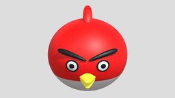 Cartoon Angry Bird red, bird, angry, birds, games, toy, egg, toys, minifigure, miniatures, movie, anger, angrybirds, character, cartoon, game, fly, funny, tenper