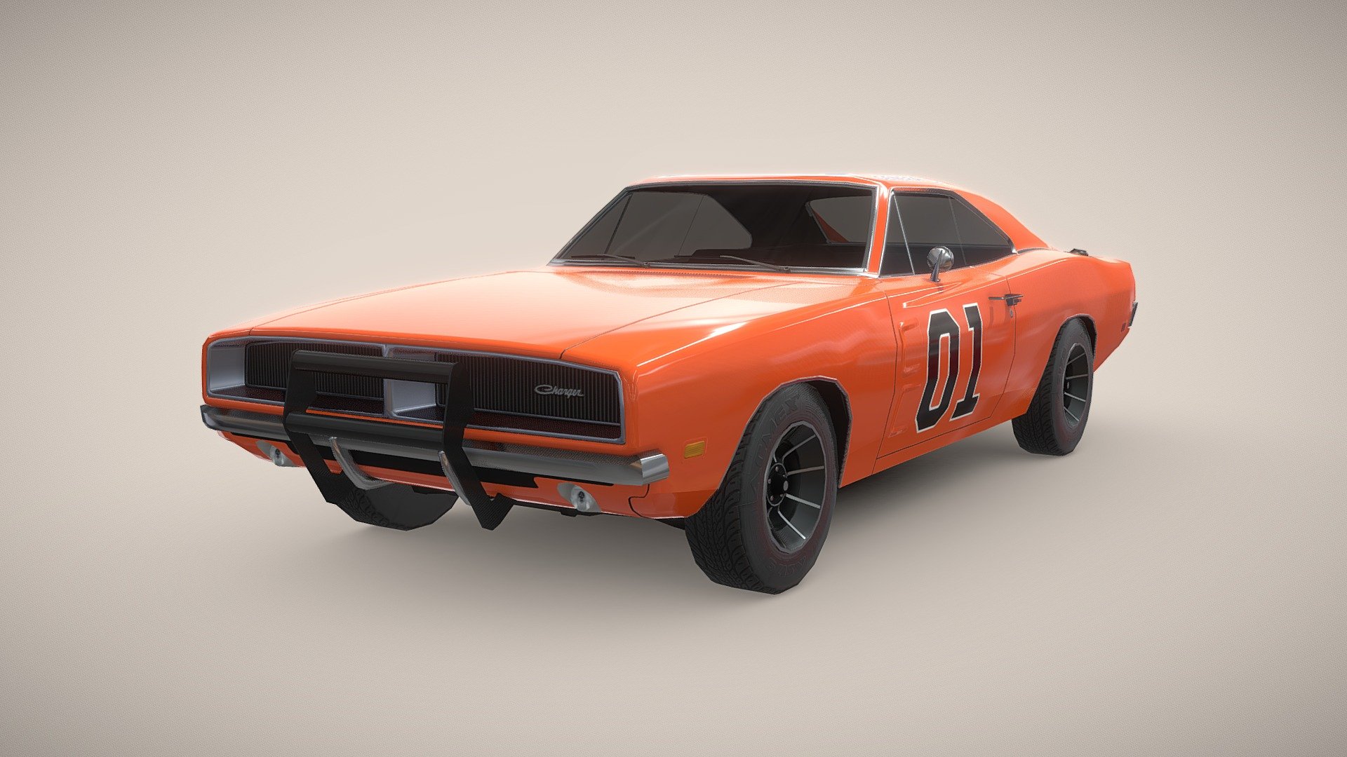 A throwback to a favourite movie The Dukes of Hazzard. Hope you enjoy the model!

Modeled in 3DS MAX, textured in Substance Painter.
Interior not included.
PBR Textures - Dodge Charger 1969 General Lee - Buy Royalty Free 3D model by SimeonJekov 3d model