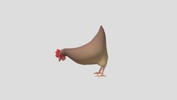 Cartoon Chicken chicken, cartoon, animation, rigged