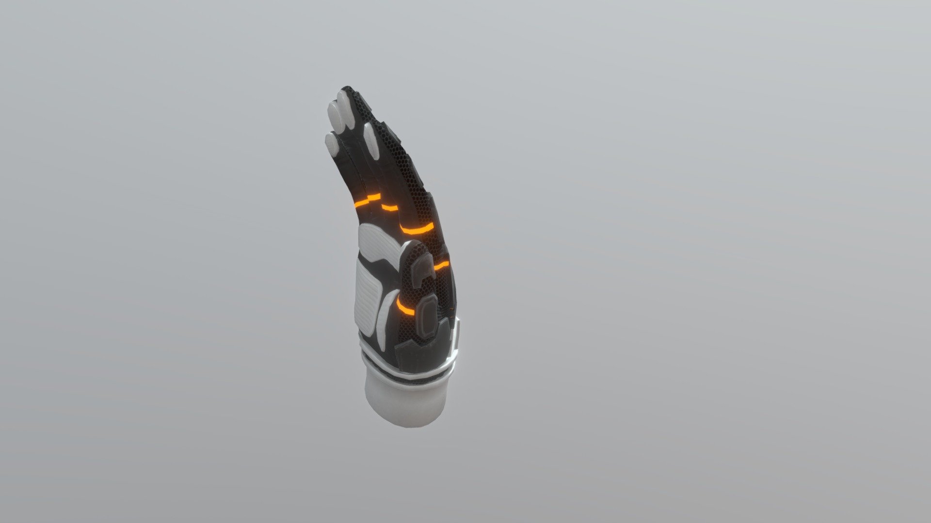 This sci-fi hand  is designed to be used within your VR projects and it can be easily integrated with the Kinteractions VR system (https://github.com/KandoozStudio/Kinteractions-VR)

and you can download it from the asset store 

when integrated with the system it provides indvidual finger control as well as easy positioning around grabable.

see it in action @youtube - Sci- Fi Hand - 3D model by kandooz studio (@kandooz.studio) 3d model