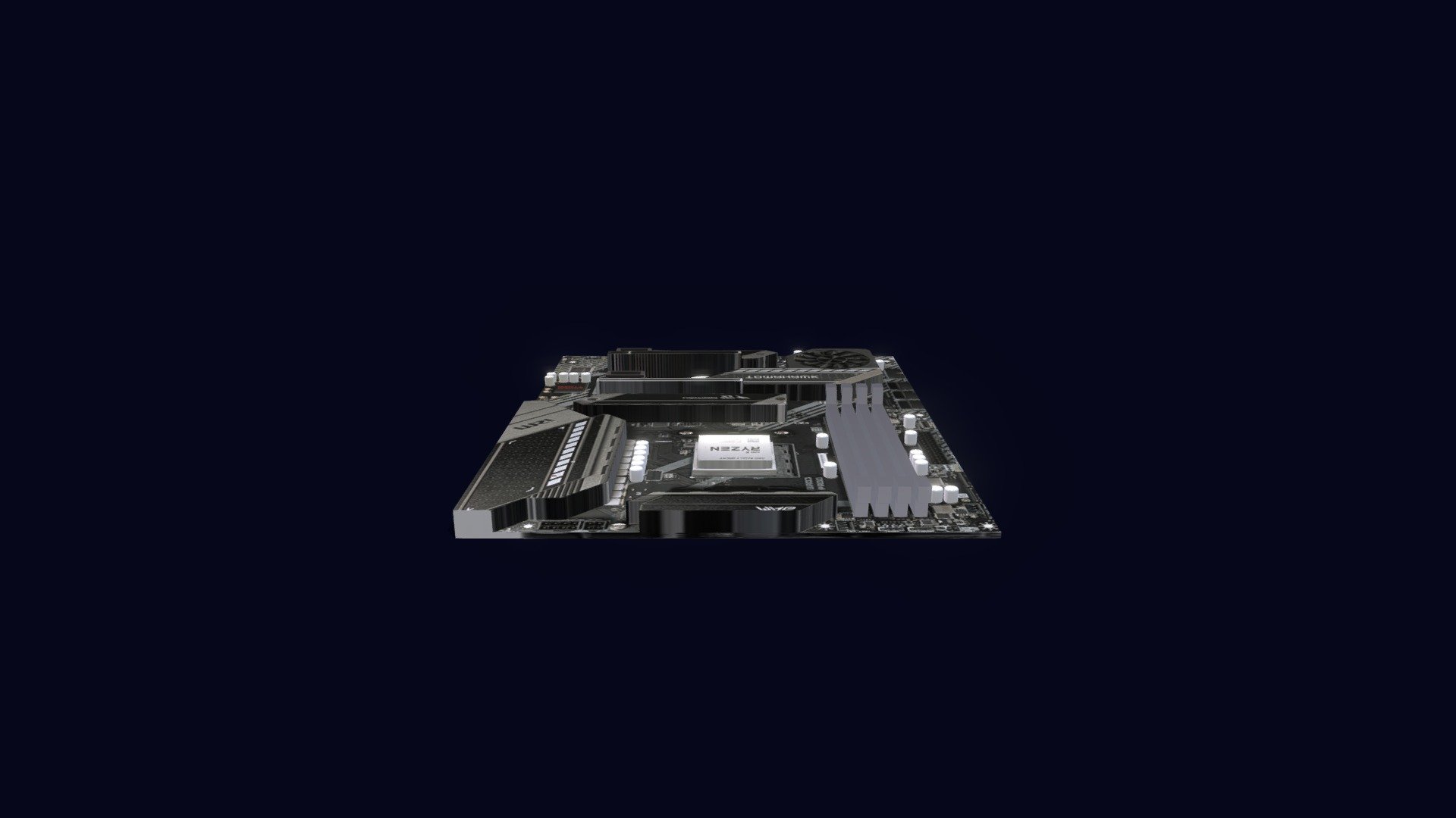 To your attention a luxurious motherboard 3d model