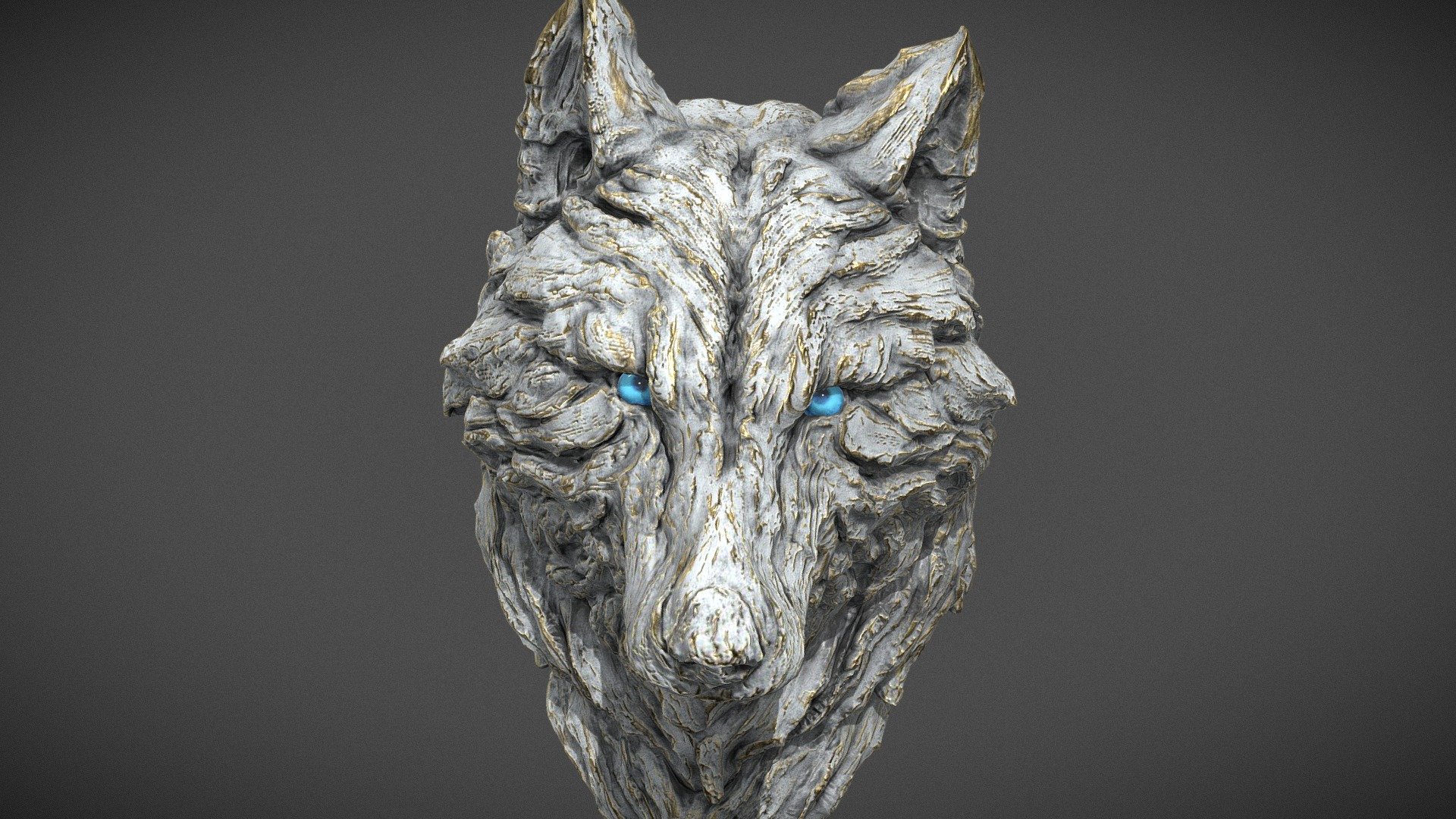zbrushで手彫りっぽくスカルプトした狼の頭。

A wolf head sculpted like hand-carved with zbrush 3d model