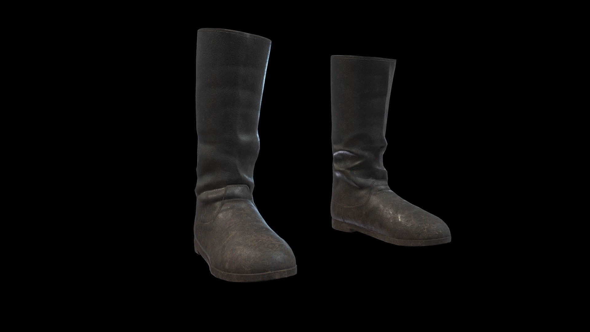 A pair of soviet military boots, game ready model with non-pbr textures (specular / glossiness), originally made to be implemented as a mod on DayZ 3d model
