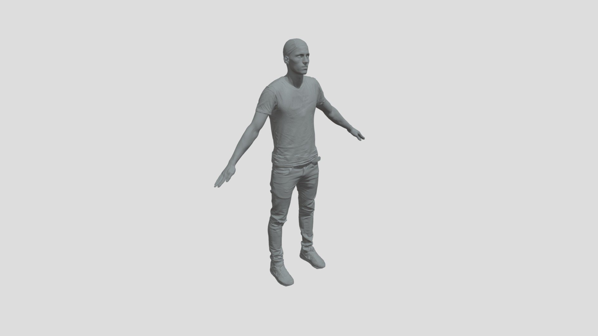Scan created with Artec Eva. Base scan provides solid primary forms and creative freedom for further detailing.

Gender: male

OBJ file of Raw Base Scan / 600 000 polys

We provides all you need from virtual casting studio.
Model casting, neutral &amp; morph expression scans, full body scans,
accessories and cloth scans, 3D postproduction, photoshooting of full body,
portrait, hair, eyes and skin &amp; other on demand services 3d model