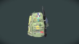 Survival Pack lantern, compass, bag, survival, rope, shovel, matches, meit
