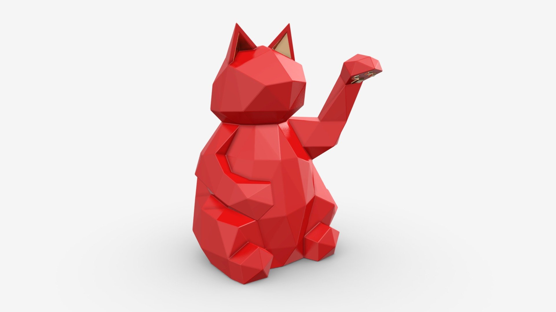 Decorative Stylized Lucky Cat Statuette - Buy Royalty Free 3D model by HQ3DMOD (@AivisAstics) 3d model