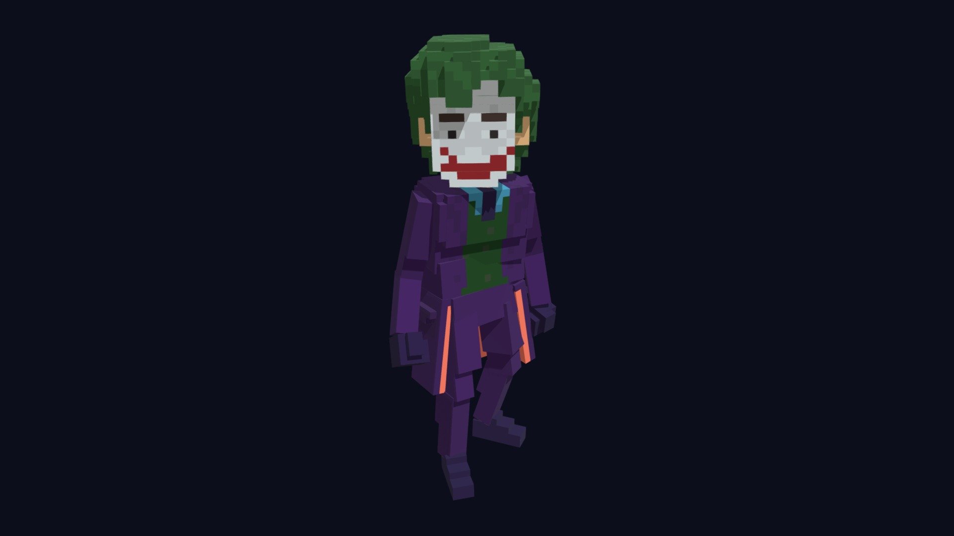 Voxel character Joker avatar

Why so Serious ?

NOW from $15 to $10

**Info **

*(Gift) This character comes with some basic animations and joker card model.




Idle

Run

Jump

Doge

Hit

Attack

Death

Technical details :

Triangles: 1.4k 
Number of textures: 40
Texture dimensions: 16x16  - 128 
Animations: 7 - 3D Voxel Character - Joker Model - Buy Royalty Free 3D model by MrMGames 3d model