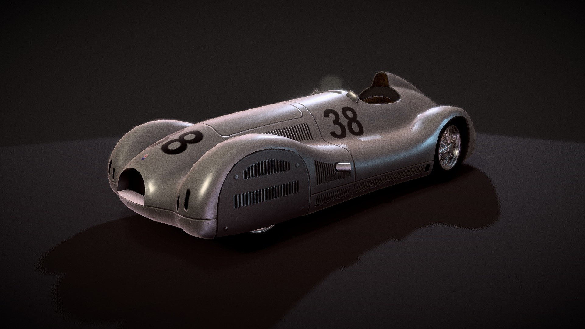 Published by C3DFX - 1939 Maserati Streamliner (M4CL S) - 3D model by Shaun Collins (@sc3) 3d model