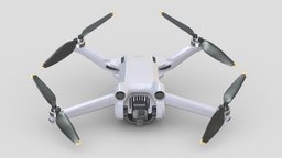 DJI Mini 3 Pro PBR Realistic quad, mini, pro, drone, 4, phantom, copter, flight, vr, ar, extreme, aircraft, camera, realistic, zoom, professional, movie, 3, dji, quadcopter, mavic, inspire, prb, cine, 2021, game, 3d, low, poly, fly, air, video, 2022